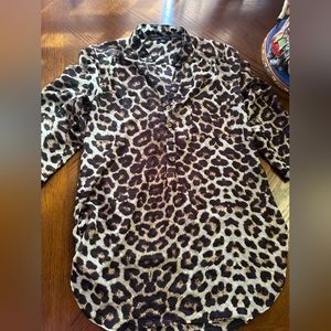 Cheetah print blouse